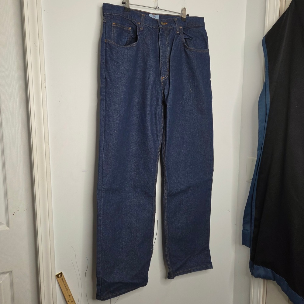 Tyndale‎ FR Flame Resistant Rodeo Jeans Mens 35x32 Indigo Blue Made in USA J230T